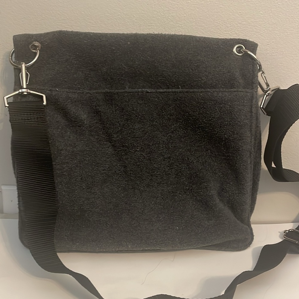Old Navy Grey Fuzzy Crossbody Bag